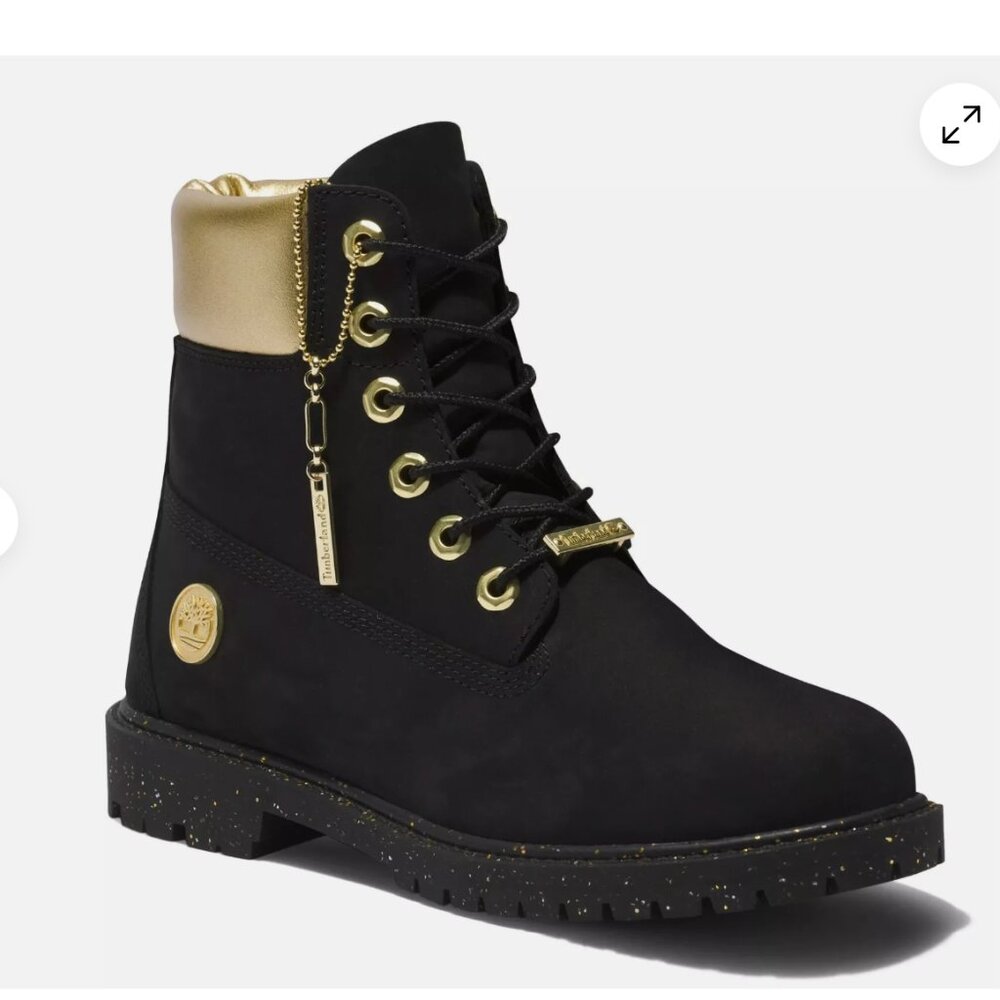 Black and Gold Timberland Heritage Boot- Size 7.5